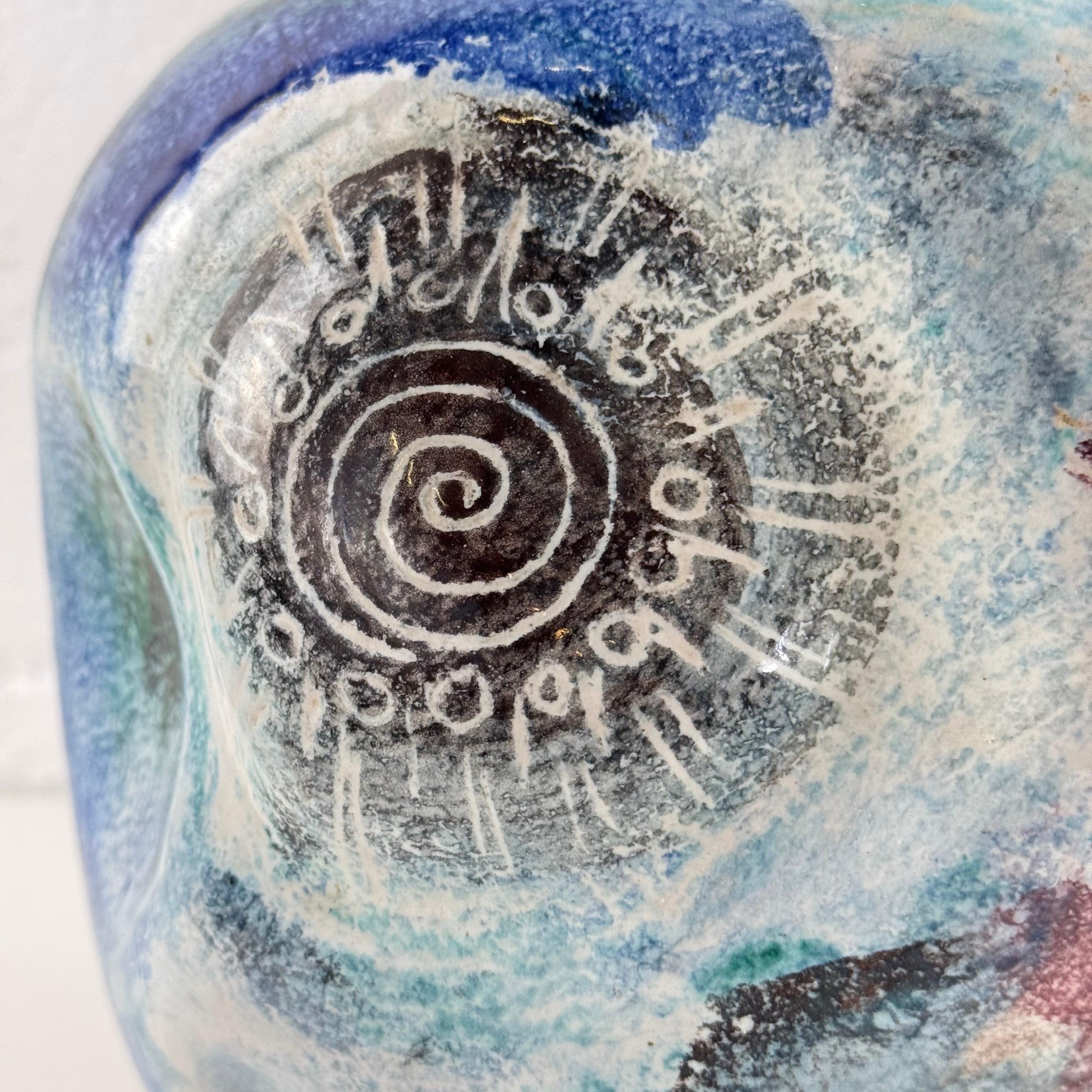 Einzigartige dekorative Zodiac-Vase, Albisola, Italien, 1930er Jahre im Angebot 3