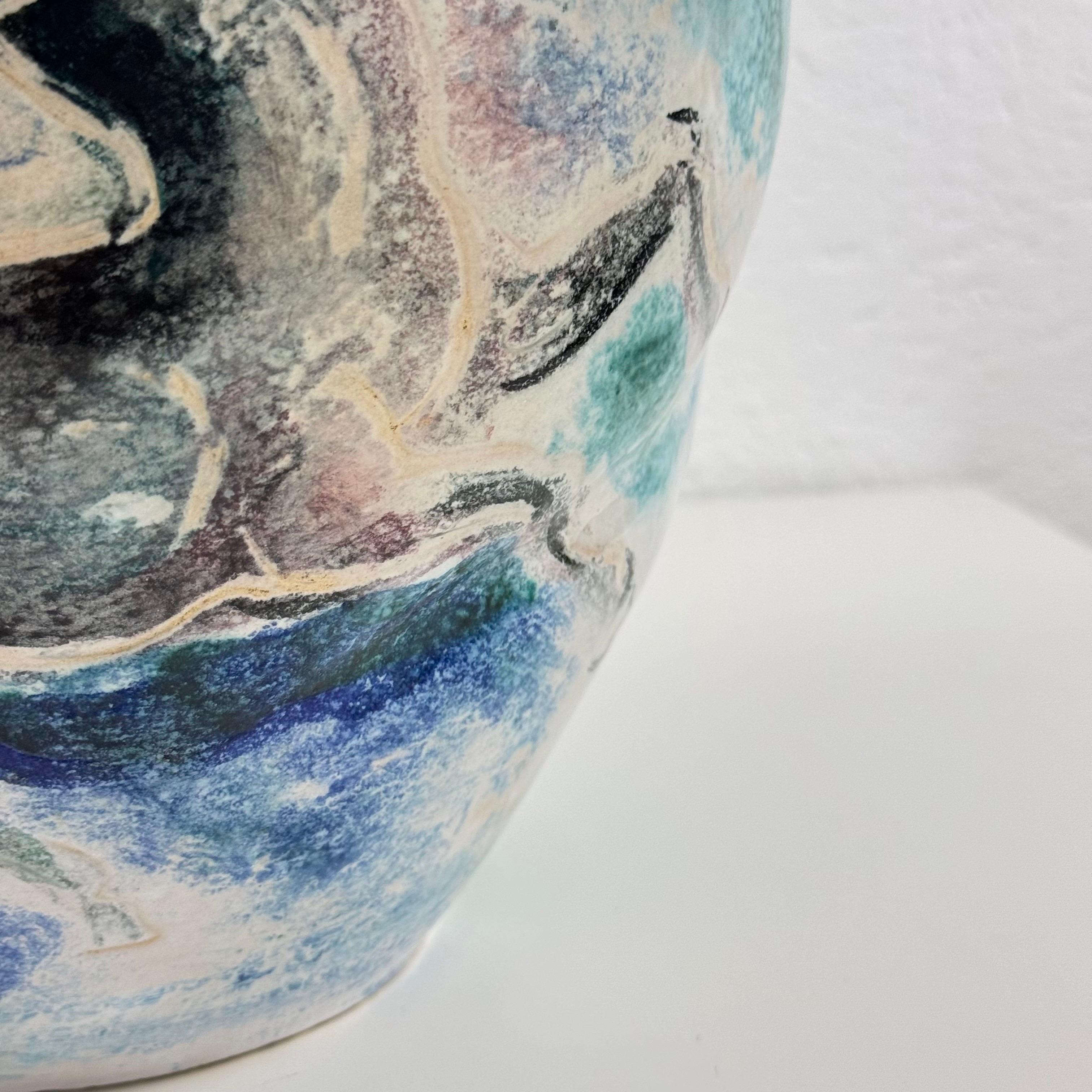 Einzigartige dekorative Zodiac-Vase, Albisola, Italien, 1930er Jahre im Angebot 4