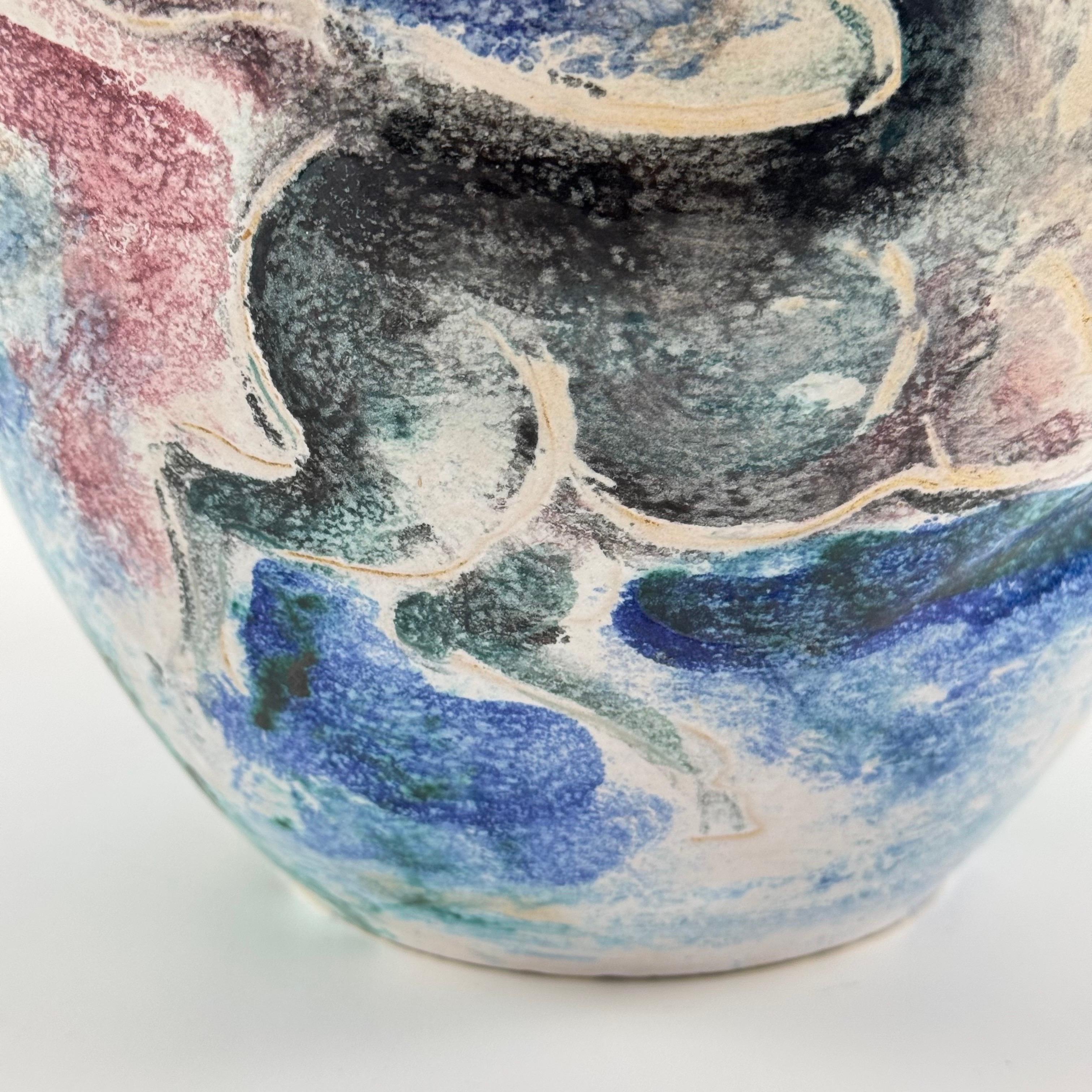 Einzigartige dekorative Zodiac-Vase, Albisola, Italien, 1930er Jahre im Angebot 5