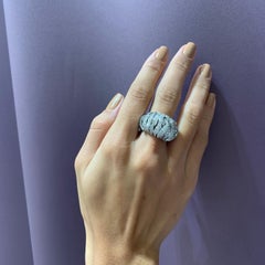 Rosior Einzigartiger Diamant-Ring „Dome“ aus Weiß- und Gelbgold