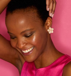 One-of-a-Kind Diamond Magnolia Earrings