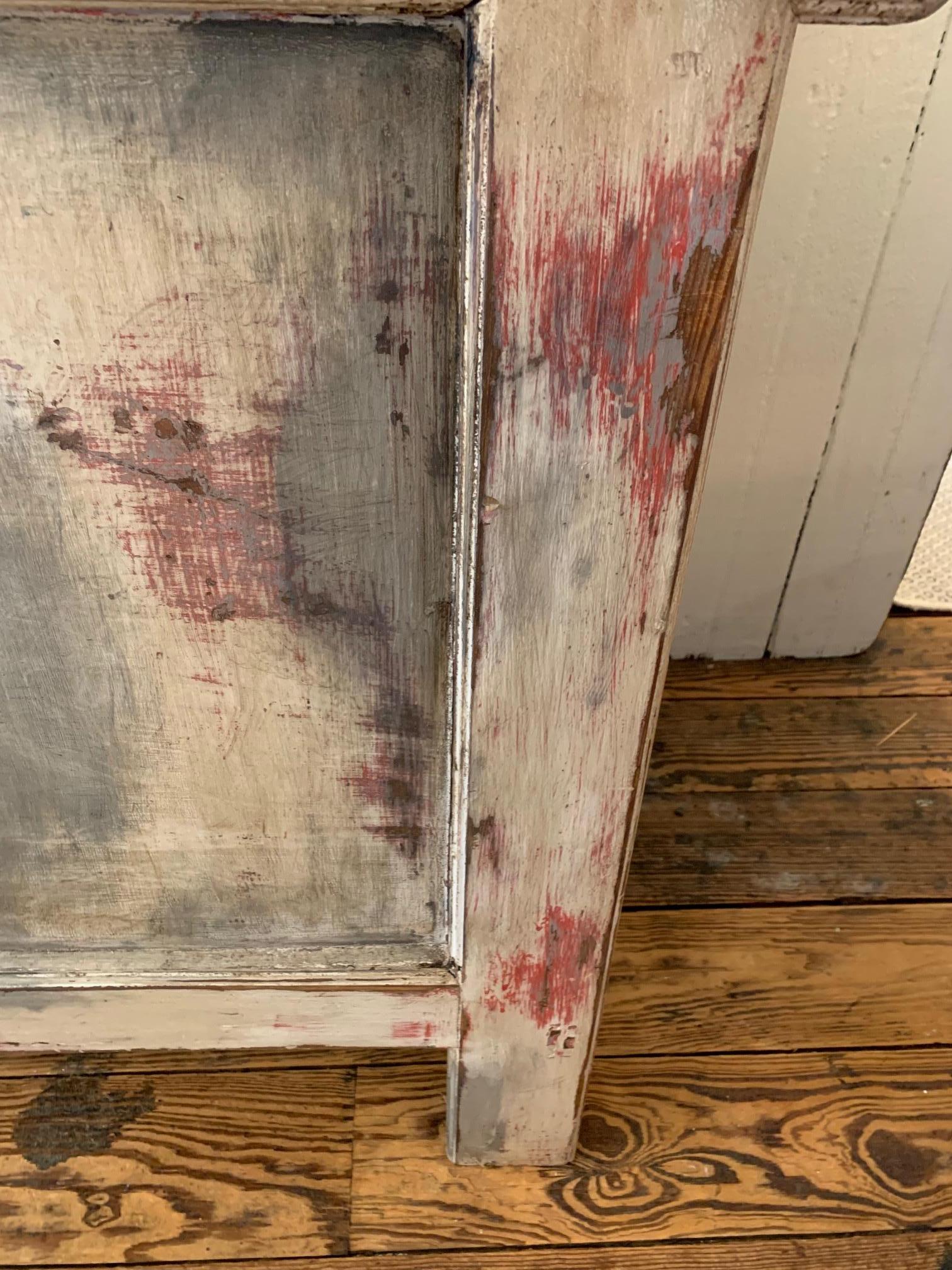 One of a Kind Distressed Painted Chest Credenza 3