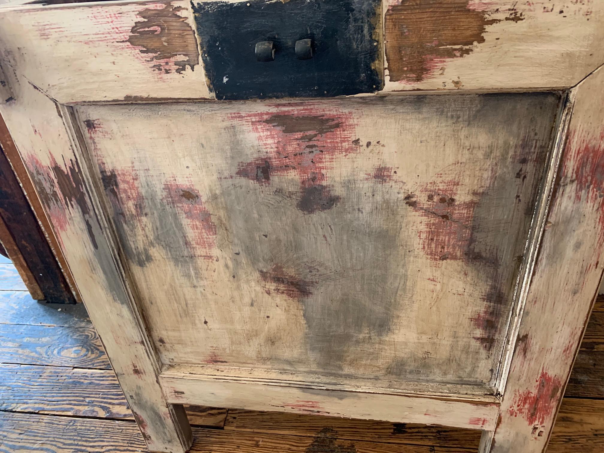 One of a Kind Distressed Painted Chest Credenza 1