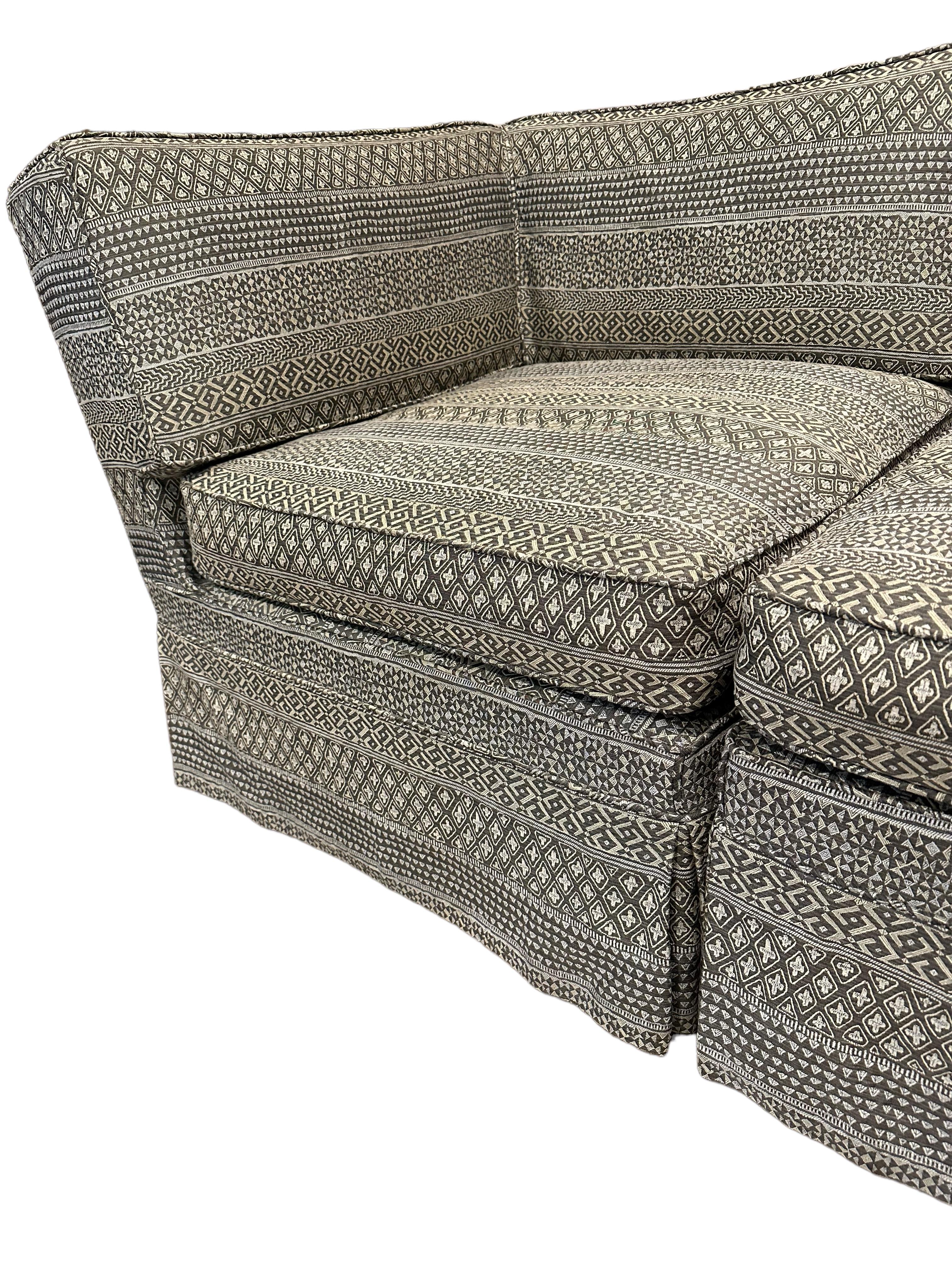 One-of-a-kind Donghia Two-Piece Loveseat In Good Condition For Sale In Scottsdale, AZ