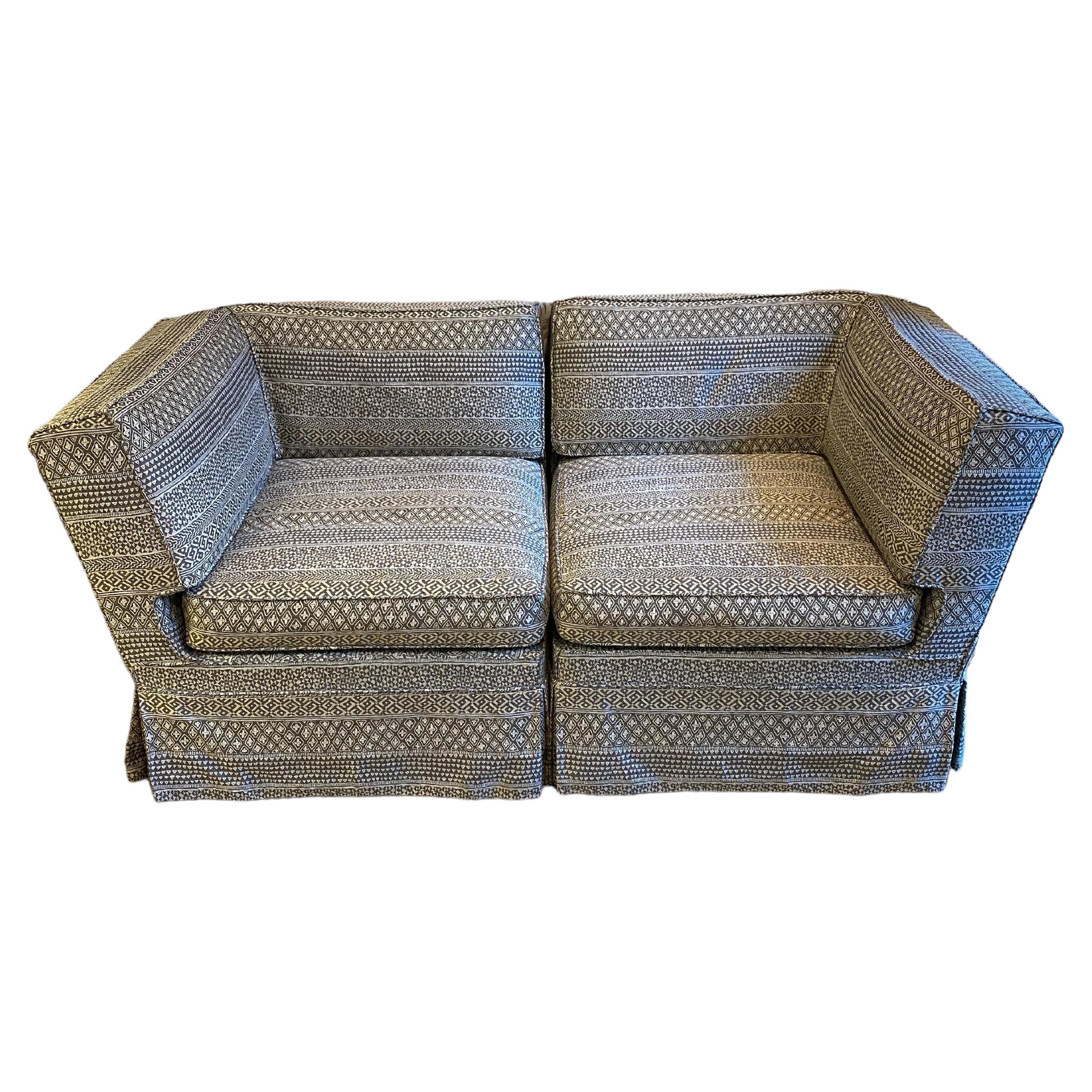 One-of-a-kind Donghia Two-Piece Loveseat For Sale