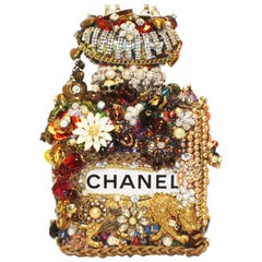 One of a Kind Eclectic Embellished Chanel Perfume Bottle