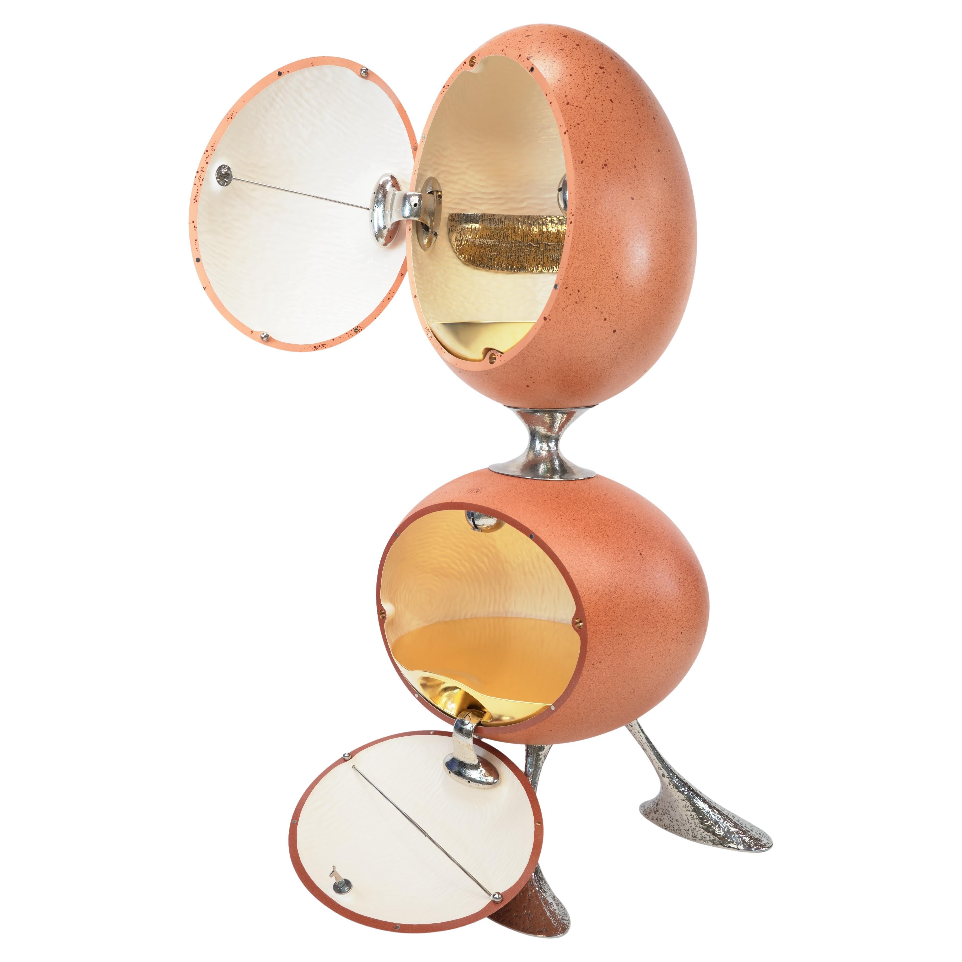 Armadio "Eggs" unico nel suo genere in acero e acciaio inox in vendita