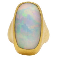 Bague d'opale éthiopienne unique en son genre par Gurhan