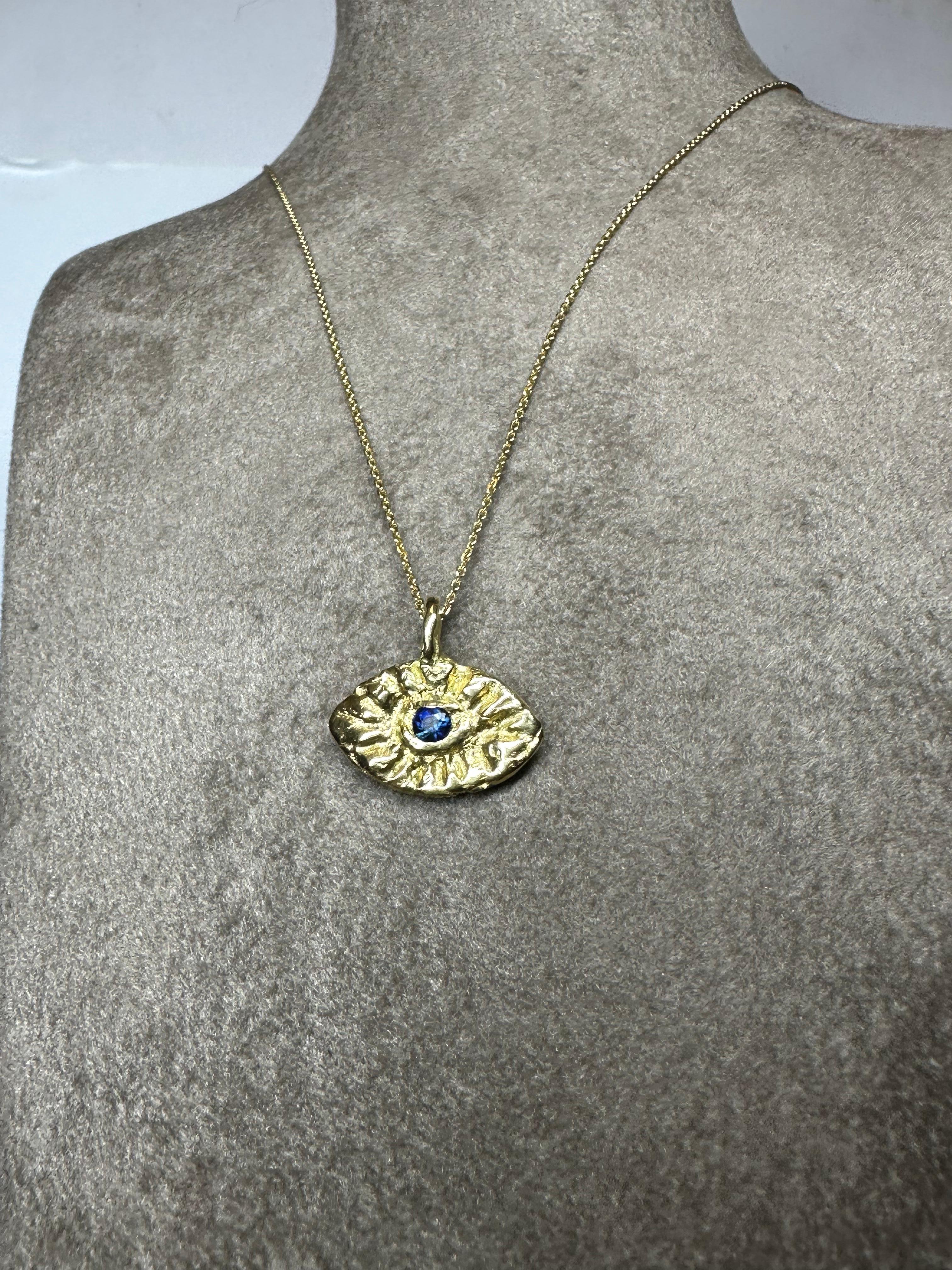 One of a kind Evil Eye Necklace for Men in 18K Yellow Gold 'Unisex' In New Condition In London, GB