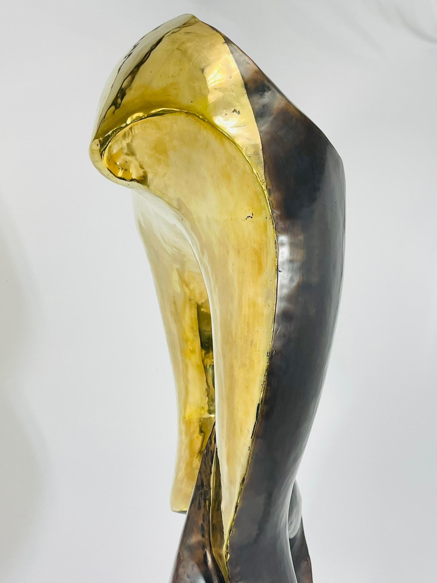Figurativo unico nel suo genere  Scultura da terra in ottone massiccio, USA 21° secolo in vendita 6