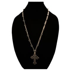 One-Of-A-Kind Fred Harvey Navajo Native American Sterling Silver Cross Necklace