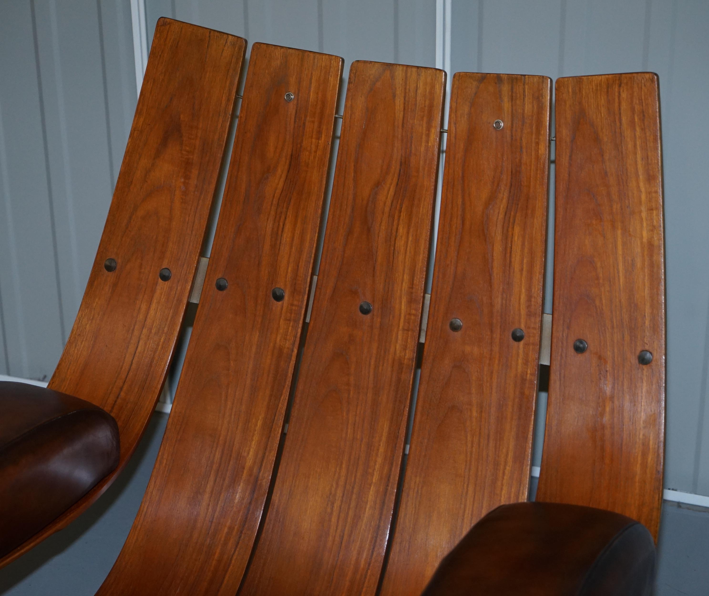 Einzigartiger, vollständig restaurierter, handgefärbter Housemaster-Sessel aus braunem Leder von G-Plan im Angebot 9