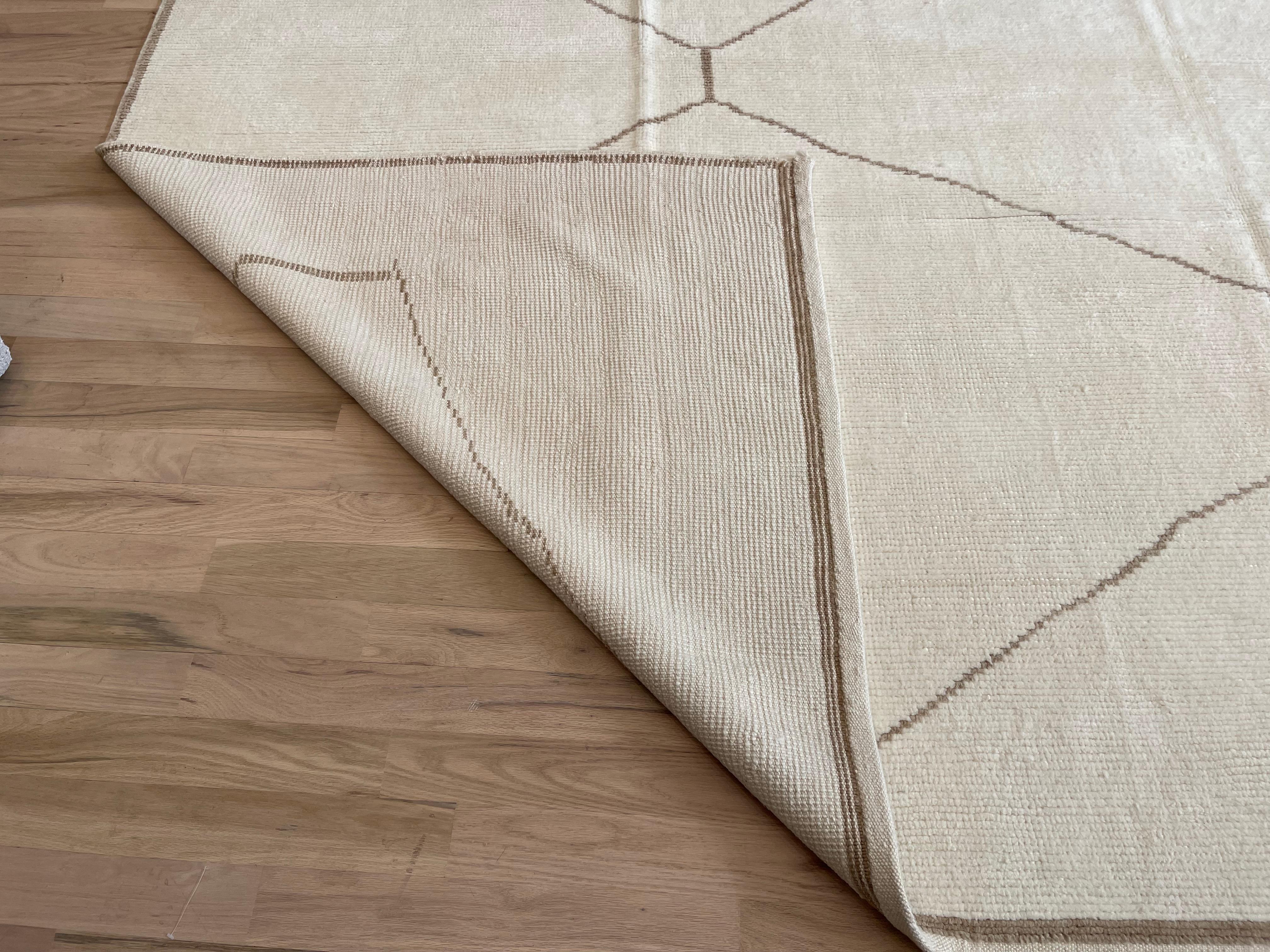 XXIe siècle et contemporain Tapis turc géométrique unique en son genre en vente