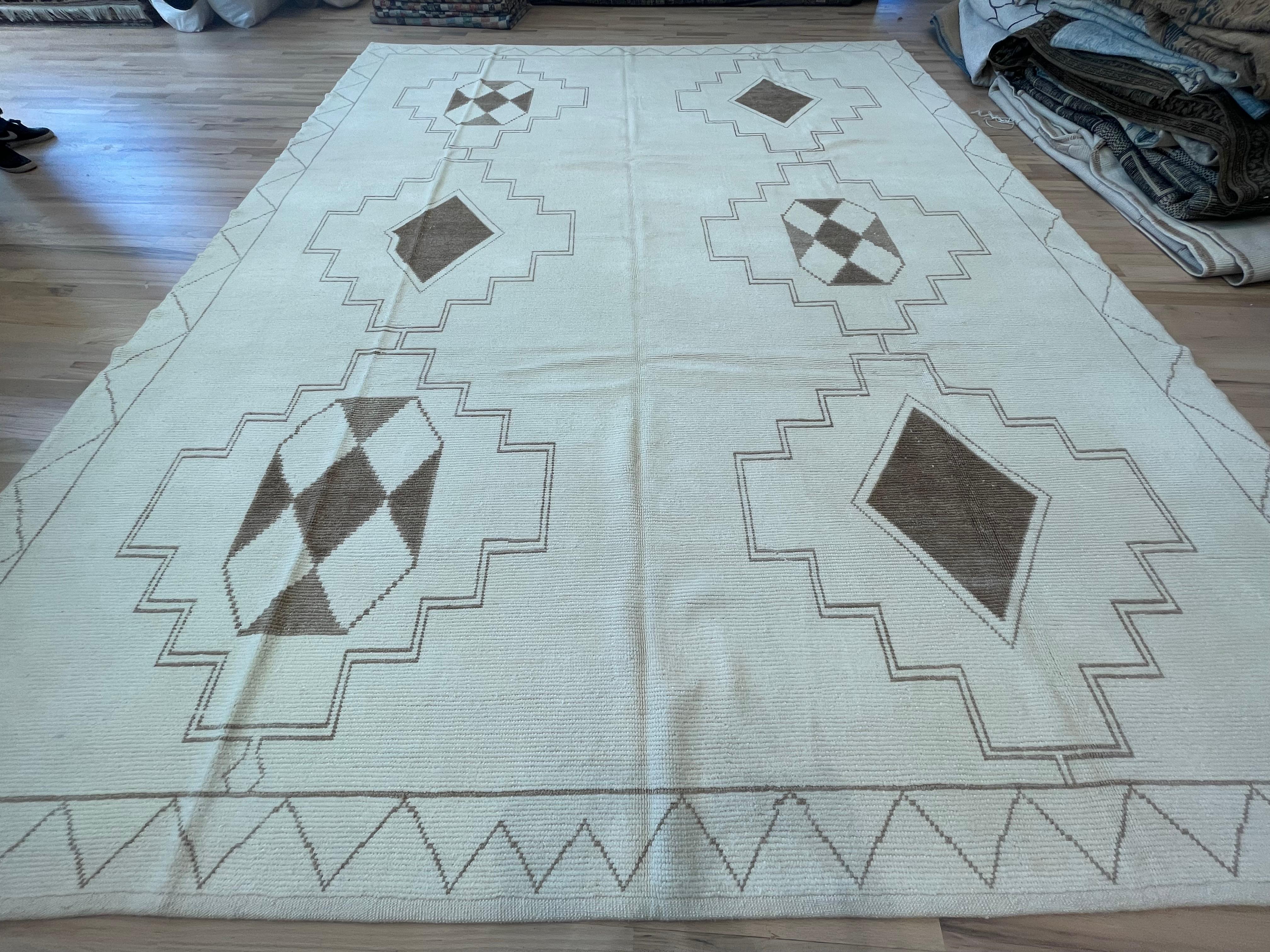 Tapis turc géométrique unique en son genre en vente 2