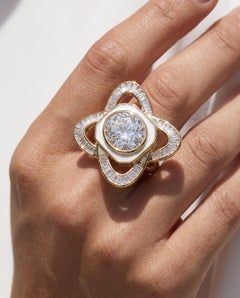 One of a kind GIA Certified 7 Carat Antique Diamond Cocktail ring