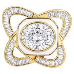 One of a kind GIA Certified 7 Carat Antique Diamond Cocktail ring