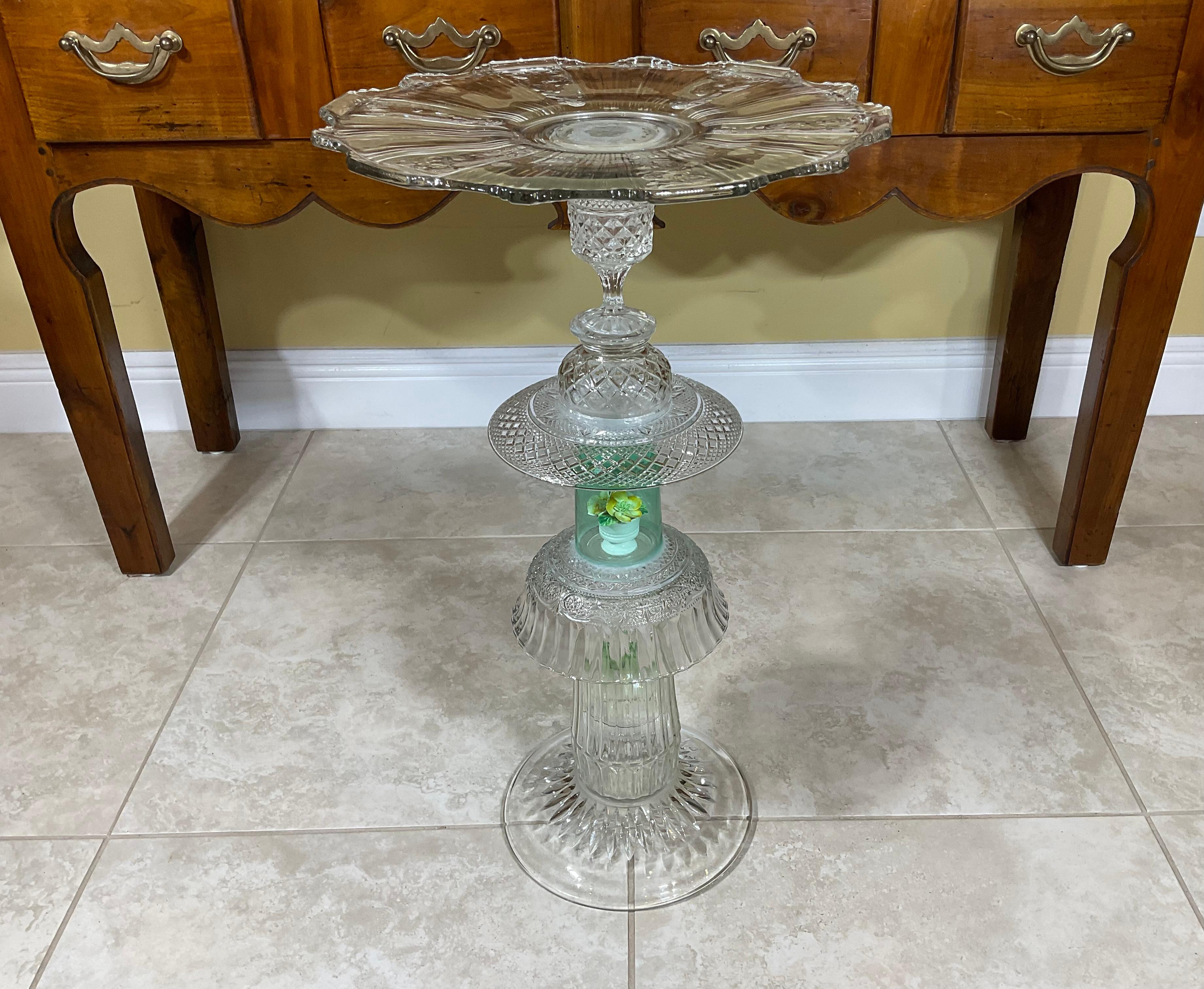 One of a Kind Glass Table For Sale 5
