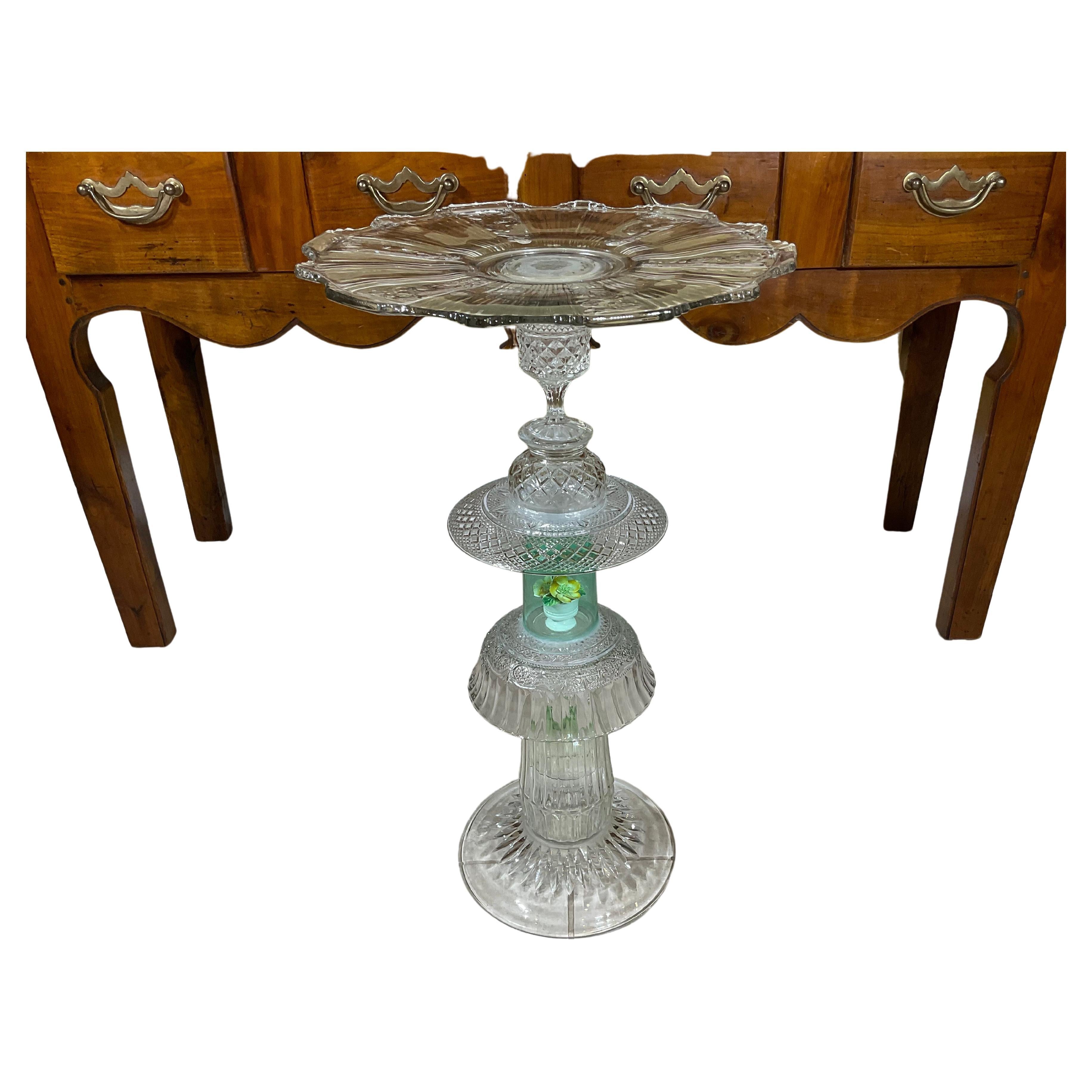 One of a Kind Glass Table For Sale at 1stDibs