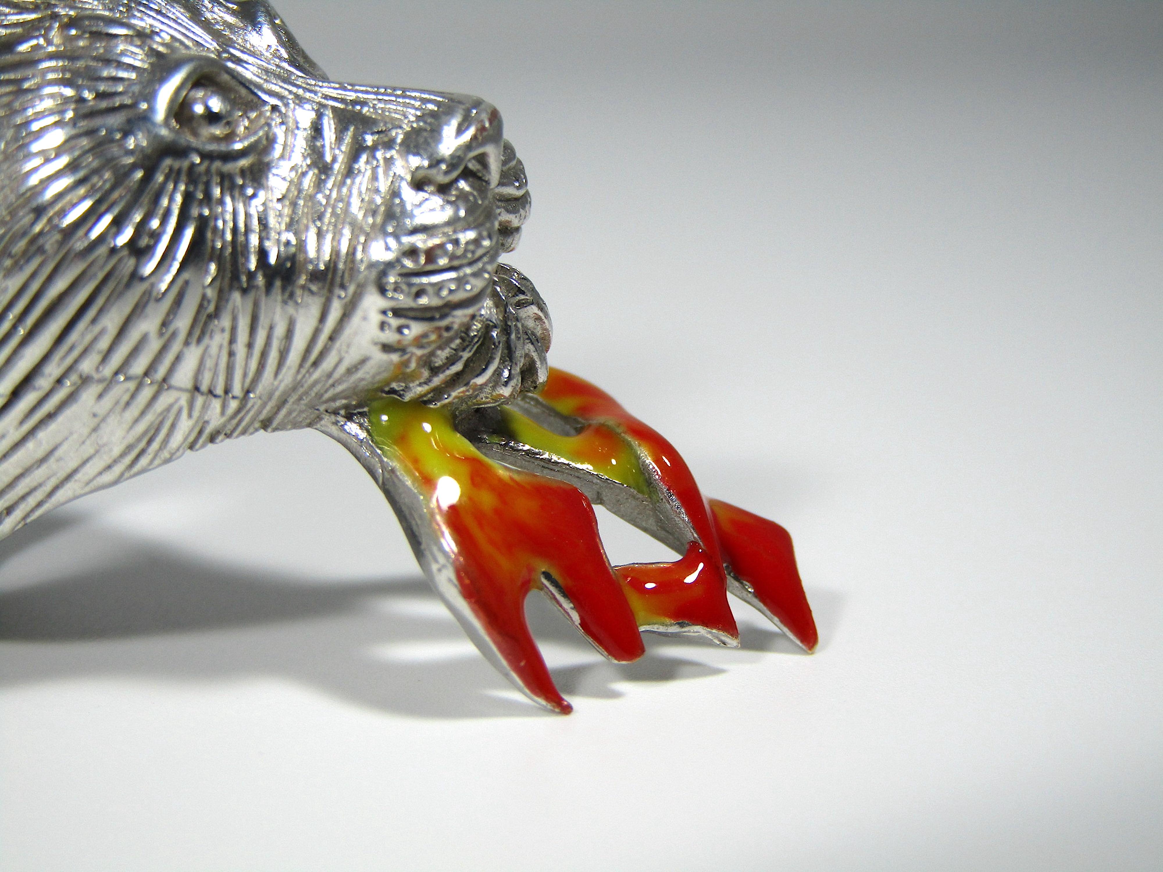 Women's or Men's One of a kind Goddess Sekhnet Lioness Ring by Vanessa Cocchetto of Talys Jewels 
