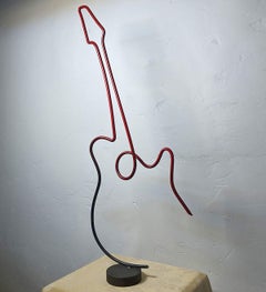 Einzigartige Gitarren-Stahl-Kabelskulptur