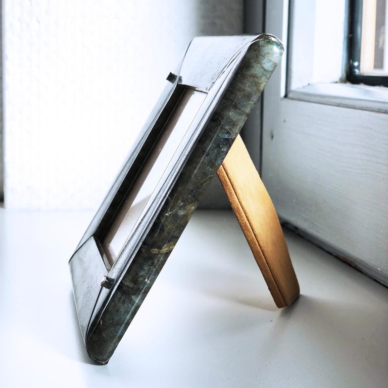 Oneofakind Hand Inlaid Natural Labradorite Champagne Diamond Picture