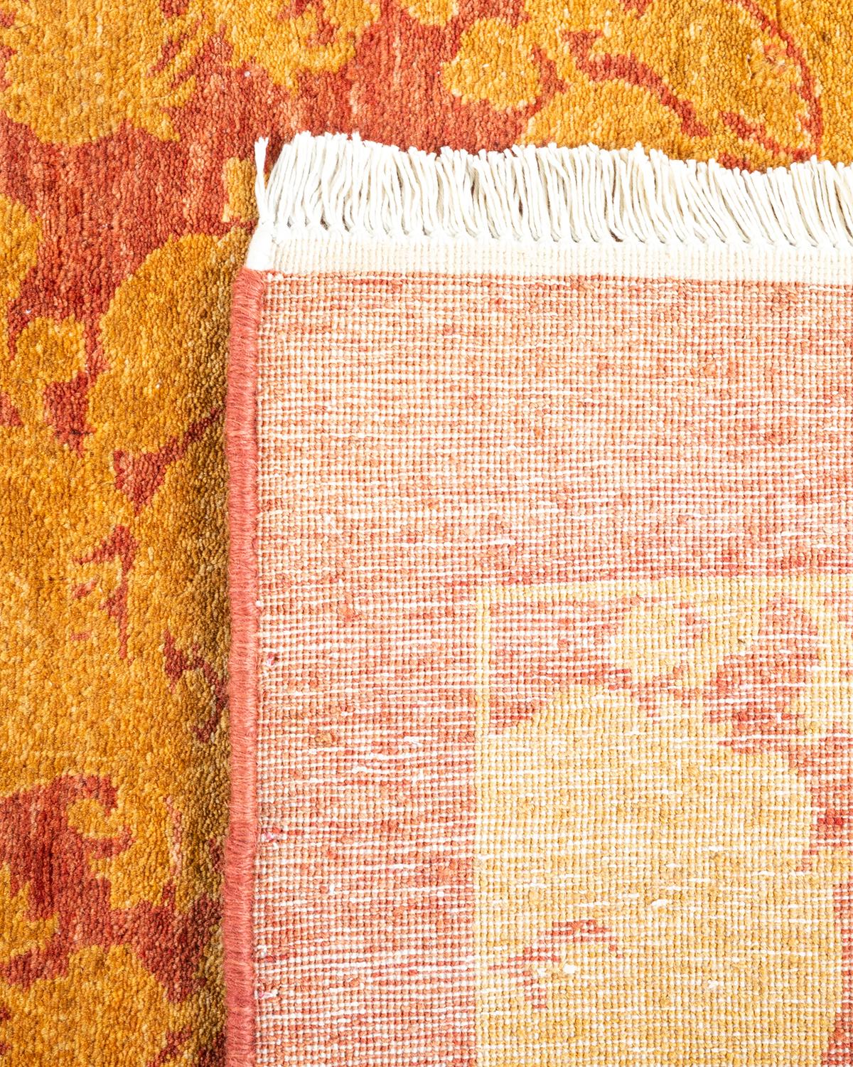 Handgeknüpfter abstrakter Mogul-Rosa-Teppich, Unikat (21. Jahrhundert und zeitgenössisch) im Angebot