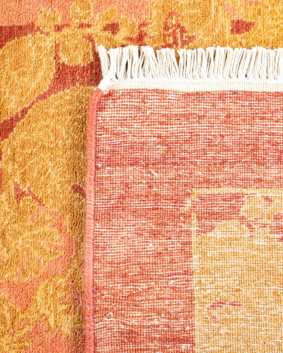 Handgeknüpfter abstrakter Mogul Pink Teppich, Unikat (21. Jahrhundert und zeitgenössisch) im Angebot