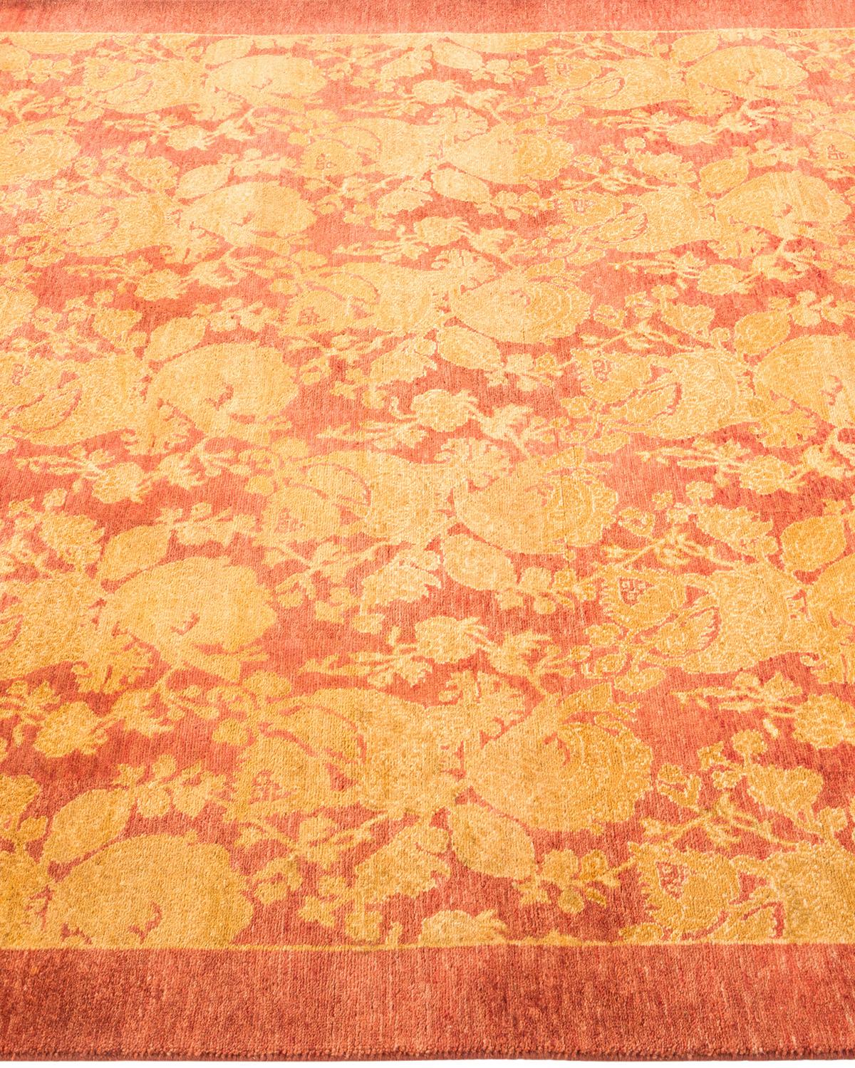 Tapis rose moghol abstrait noué à la main, unique en son genre Neuf - En vente à Norwalk, CT