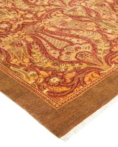 One-of-a-kind Hand Knotted Abstract Mogul Yellow Area Rug