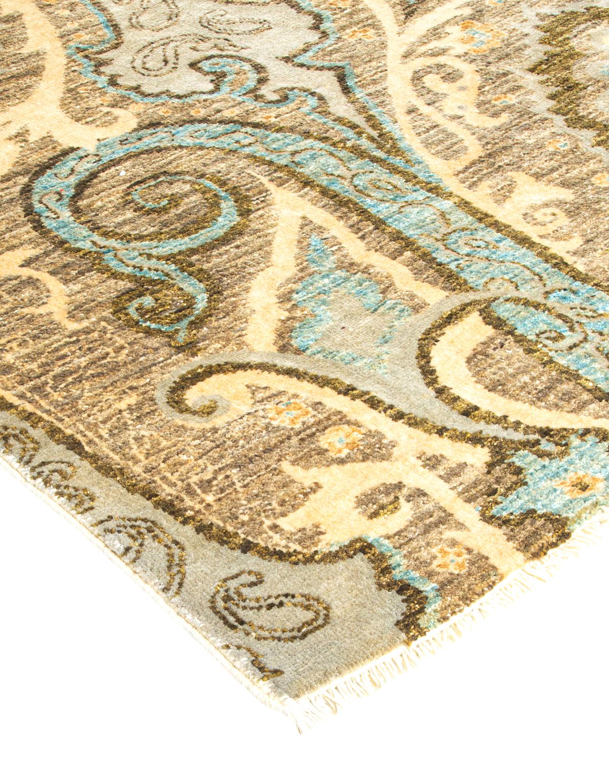 The meticulous art of hand-embroidered textiles from Uzbekistan tribes inspired the Suzani Collection of rugs. Bold motifs, particularly pomegranates, the sun, and the moon, are frequent elements, their simple yet compelling designs made even more