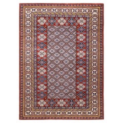 One-of-a-kind Hand Knotted Bohemian Geometric Tribal Red Area Rug