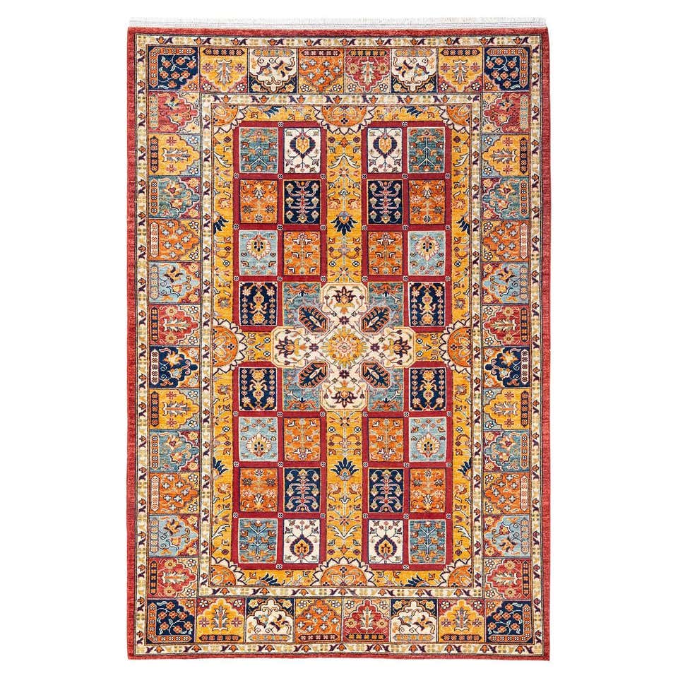 One-of-a-Kind Hand Knotted Bohemian Tribal Light Blue Area Rug For Sale ...