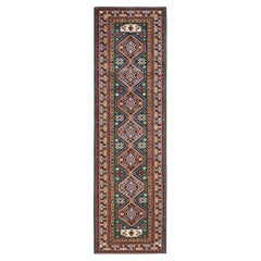 One-of-a-Kind Hand Knotted Bohemian Tribal Tribal Green Area Rug