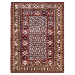 One-of-a-Kind Hand Knotted Bohemian Tribal Tribal Orange Area Rug