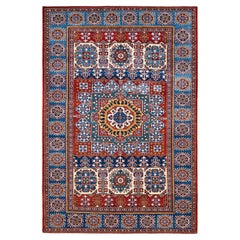 One-of-a-Kind Hand Knotted Bohemian Tribal Tribal Orange Area Rug