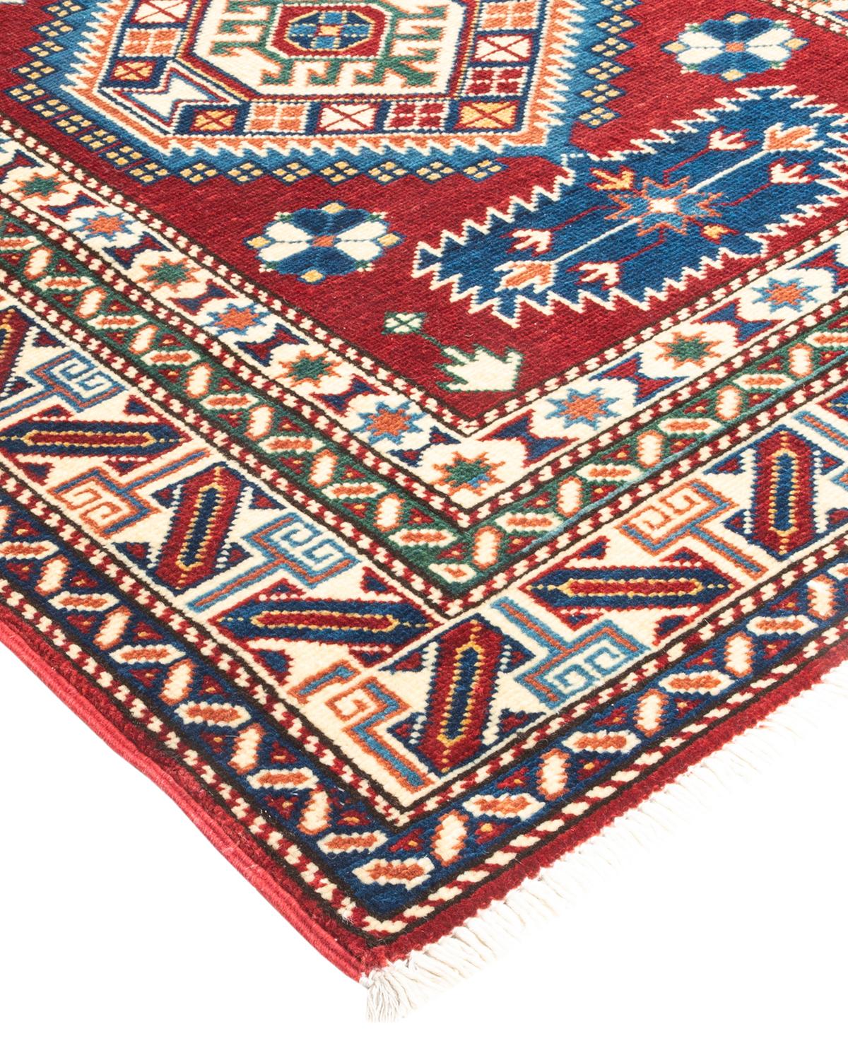 The rich textile tradition of western Africa inspired the Tribal collection of hand-knotted rugs. Incorporating a medley of geometric motifs, in palettes ranging from earthy to vivacious, these rugs bring a sense of energy as well as plush texture