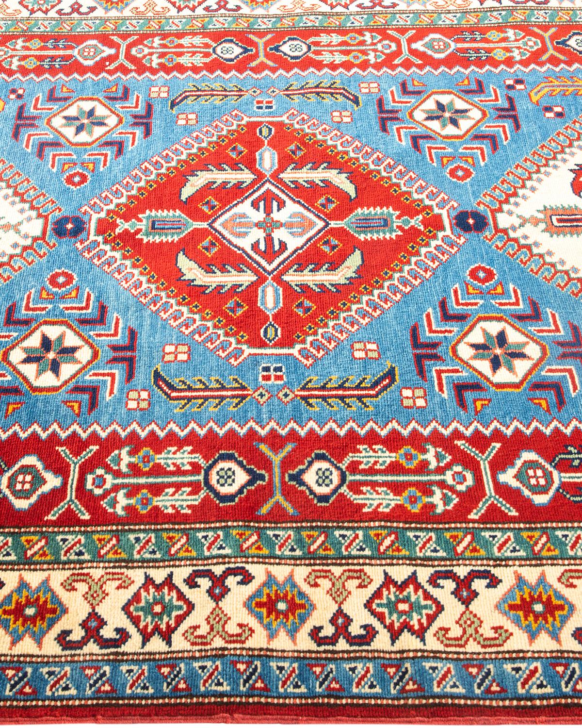 One-of-a-kind Hand Knotted Bohemian Tribal Tribal Red Area Rug In New Condition In Norwalk, CT
