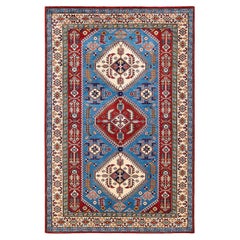 One-of-a-kind Hand Knotted Bohemian Tribal Tribal Red Area Rug