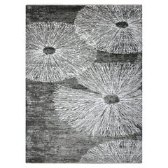 One-of-a-Kind Hand Knotted Contemporary Grey Area Rug