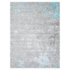 One-of-a-Kind Hand Knotted Contemporary Grey Area Rug