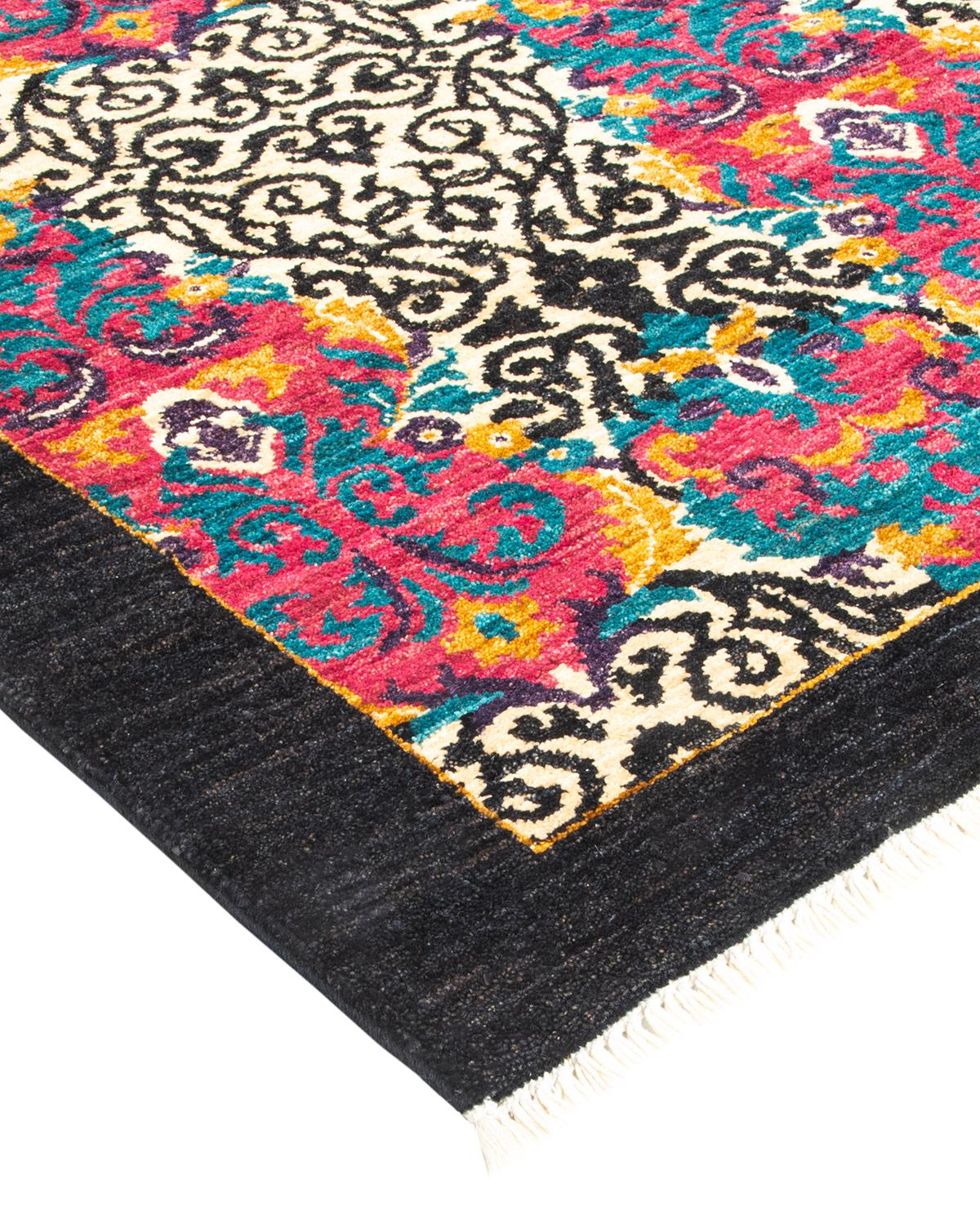 The meticulous art of hand-embroidered textiles from Uzbekistan tribes inspired the Suzani Collection of rugs. Bold motifs, particularly pomegranates, the sun, and the moon, are frequent elements, their simple yet compelling designs made even more