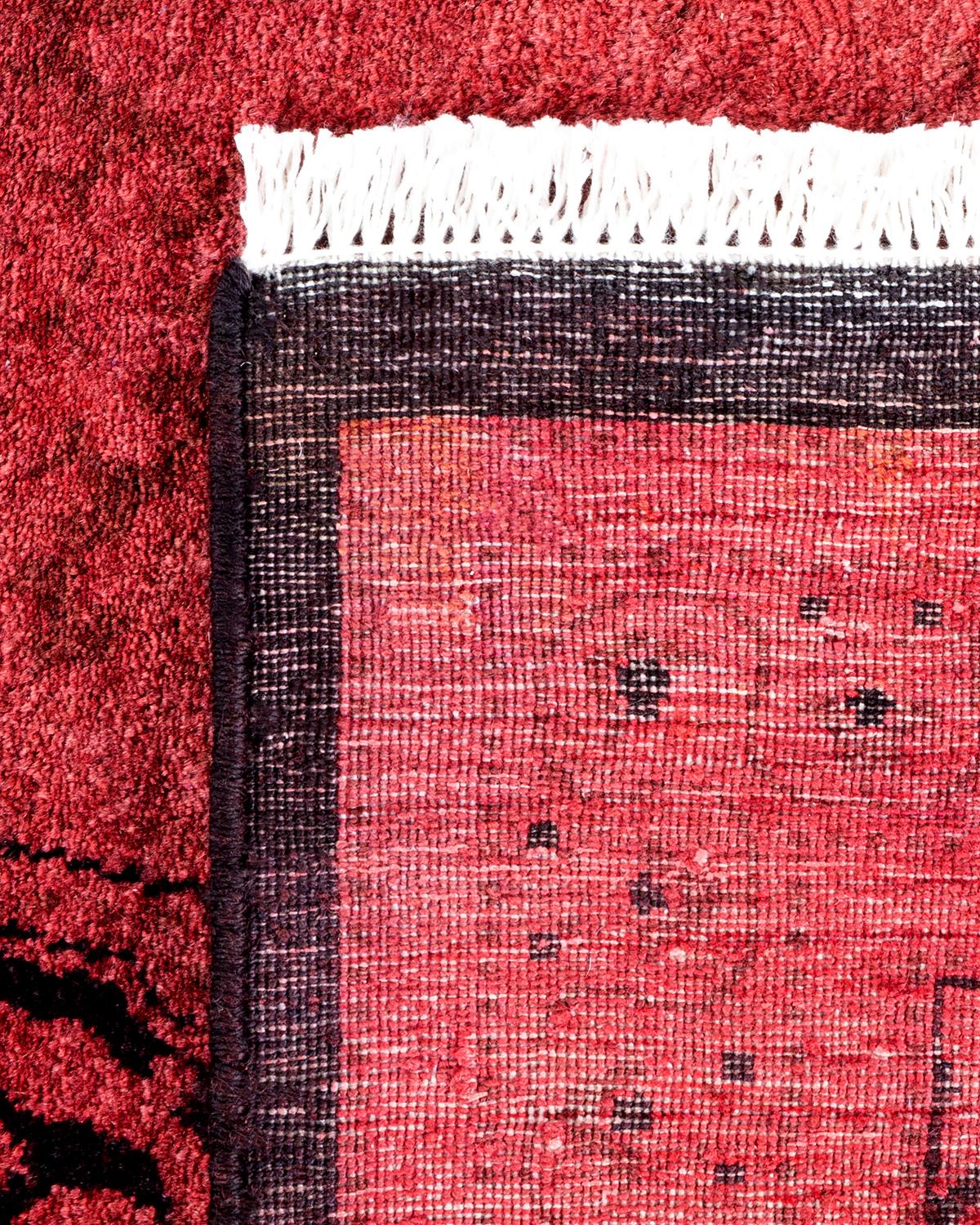 Einzigartiger handgeknüpfter zeitgenössischer schwarzer Overdyed-Teppich (21. Jahrhundert und zeitgenössisch) im Angebot