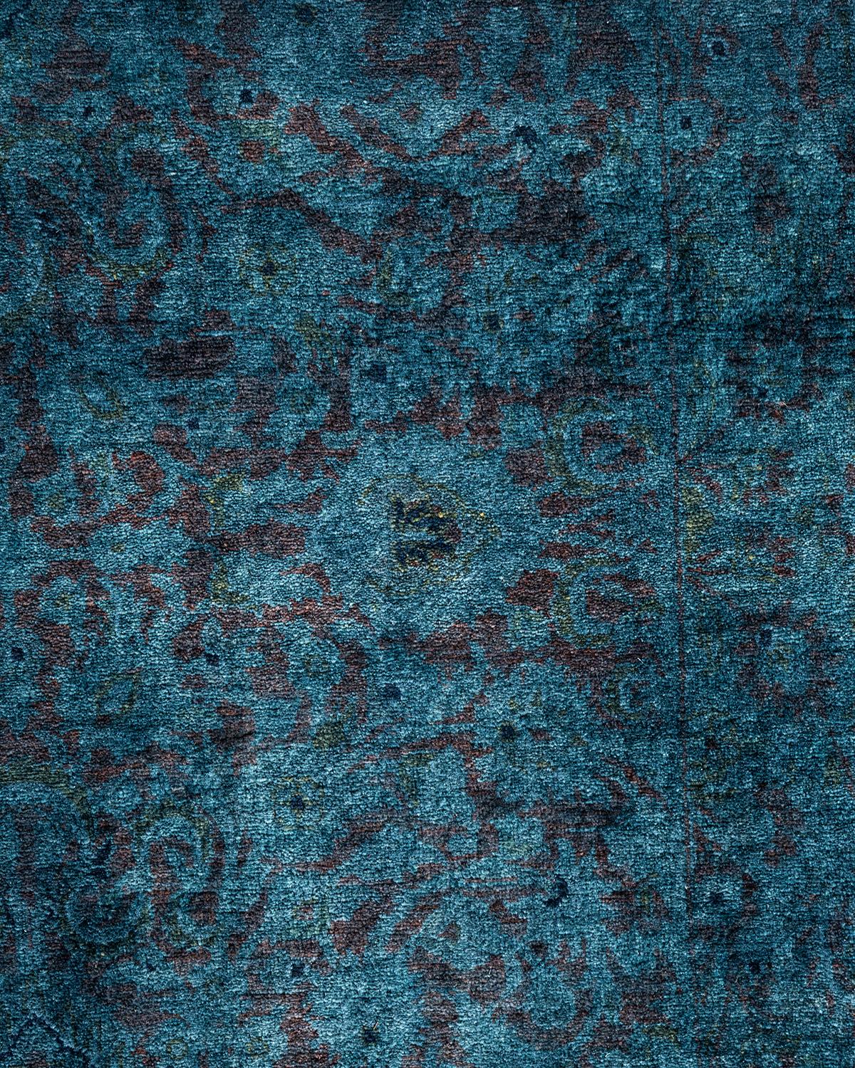 Einzigartiger handgeknüpfter zeitgenössischer grauer Overdyed-Teppich (Pakistanisch) im Angebot
