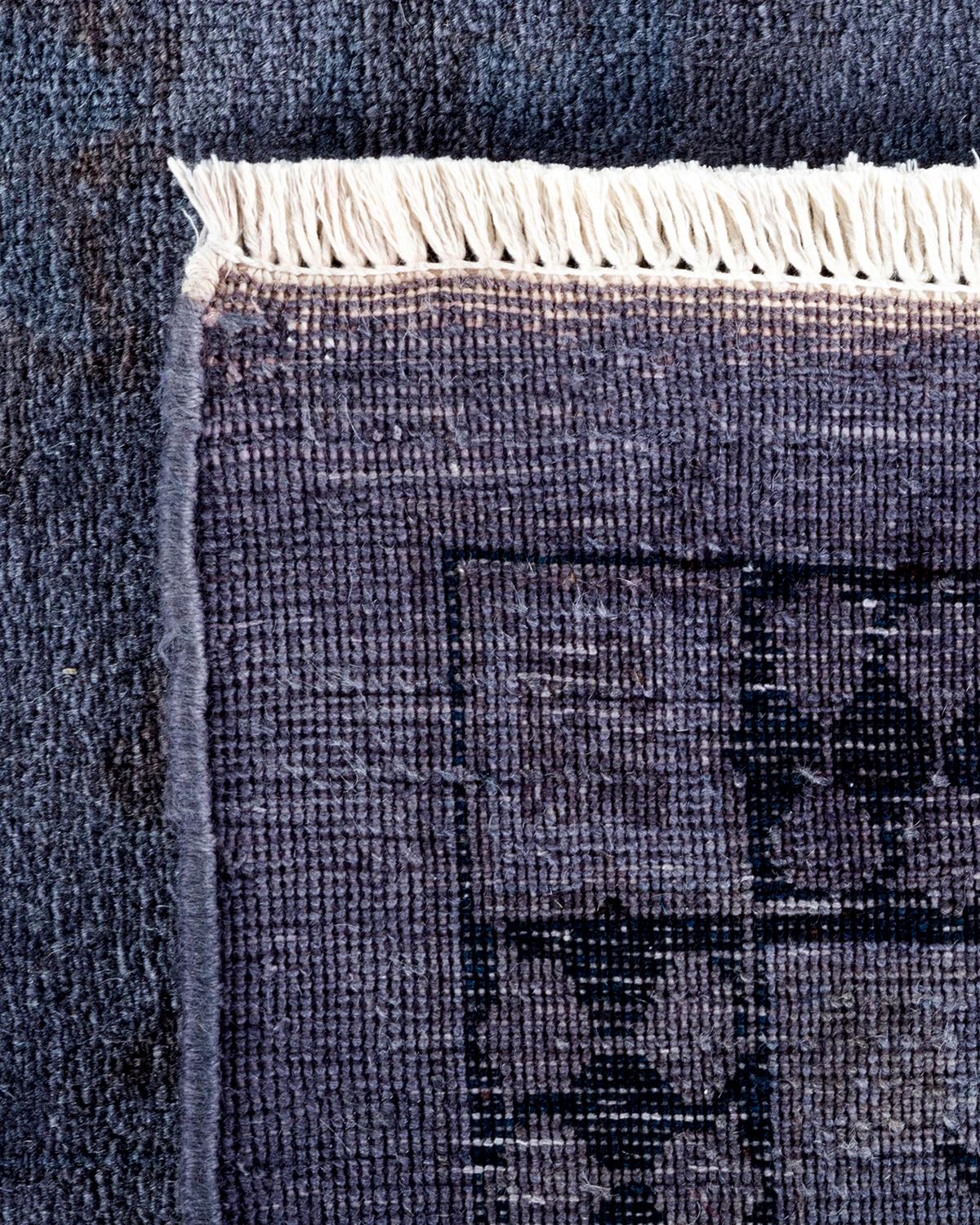 XXIe siècle et contemporain Tapis de sol contemporain surdimensionné gris, noué à la main, unique en son genre en vente