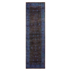 Hand Knotted Contemporary Overdyed Purple Area Rug