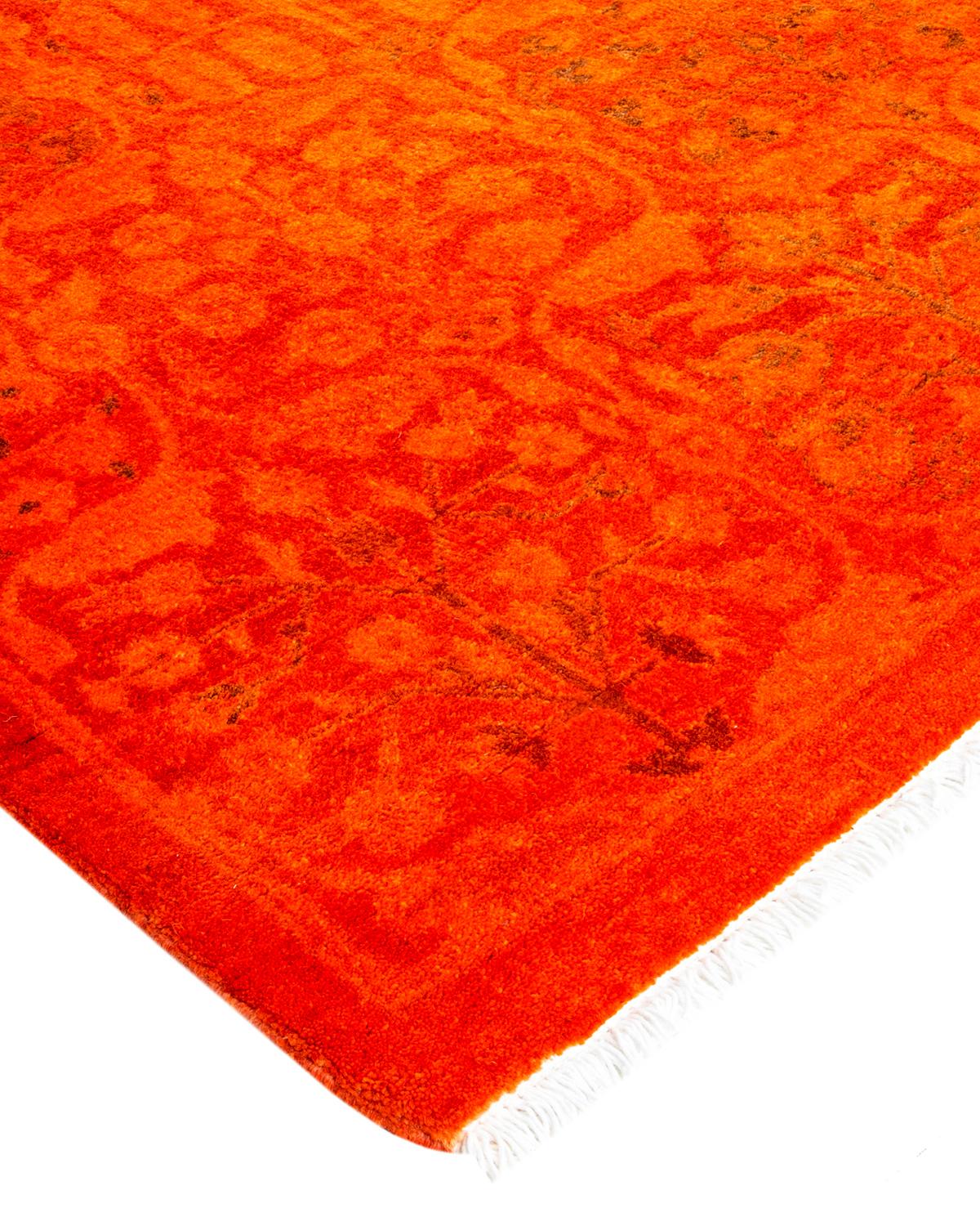 Vibrance rugs epitomize Classic with a twist: Ttraditional patterns overdyed in brilliant color. Each hand knotted rug is washed in a 100%-natural botanical dye that reveals hidden nuances in the designs. These are rugs that transcend trends, and