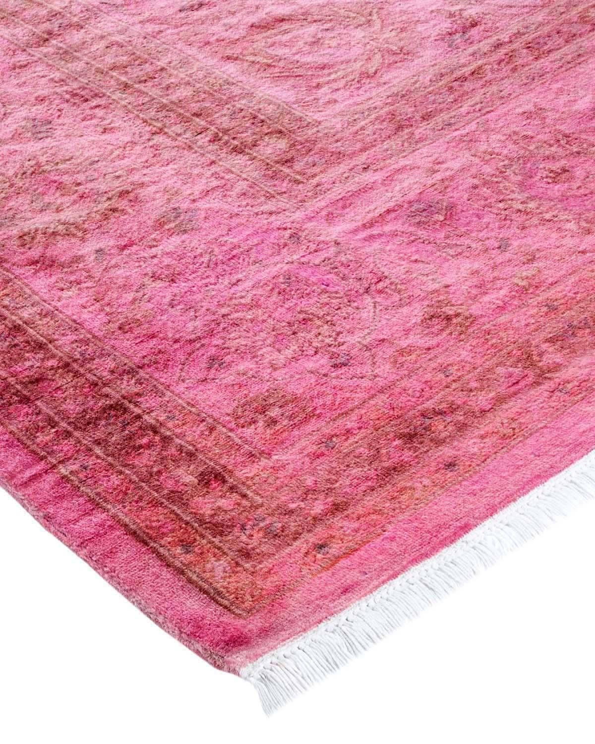 Vibrance rugs epitomize classic with a twist: Traditional patterns overdyed in brilliant color. Each hand knotted rug is washed in a 100%-natural botanical dye that reveals hidden nuances in the designs. These are rugs that transcend trends, and