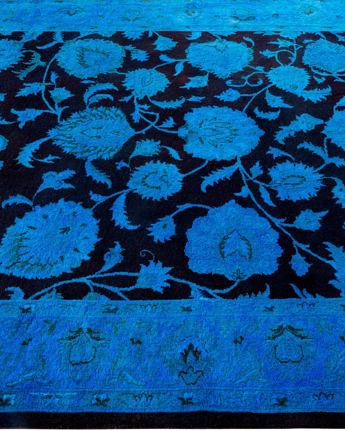 One of a Kind Hand Knotted Contemporary Overdyed Red Area Rug In New Condition For Sale In Norwalk, CT