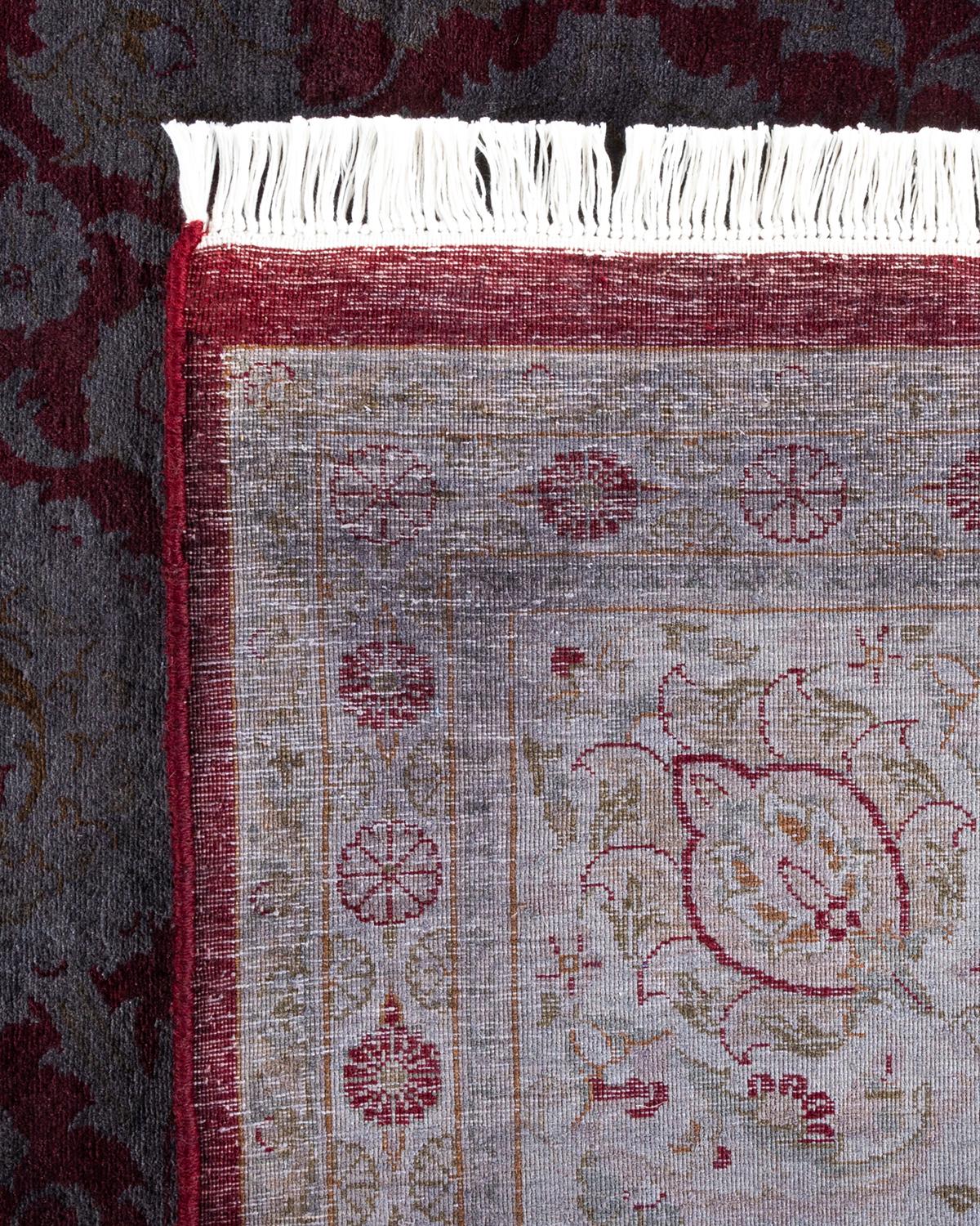 XXIe siècle et contemporain Tapis contemporain surdimensionné rouge, noué à la main, unique en son genre en vente