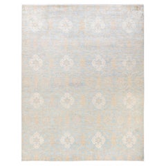 One-of-a-kind Hand Knotted Eclectic Light Blue Area Rug